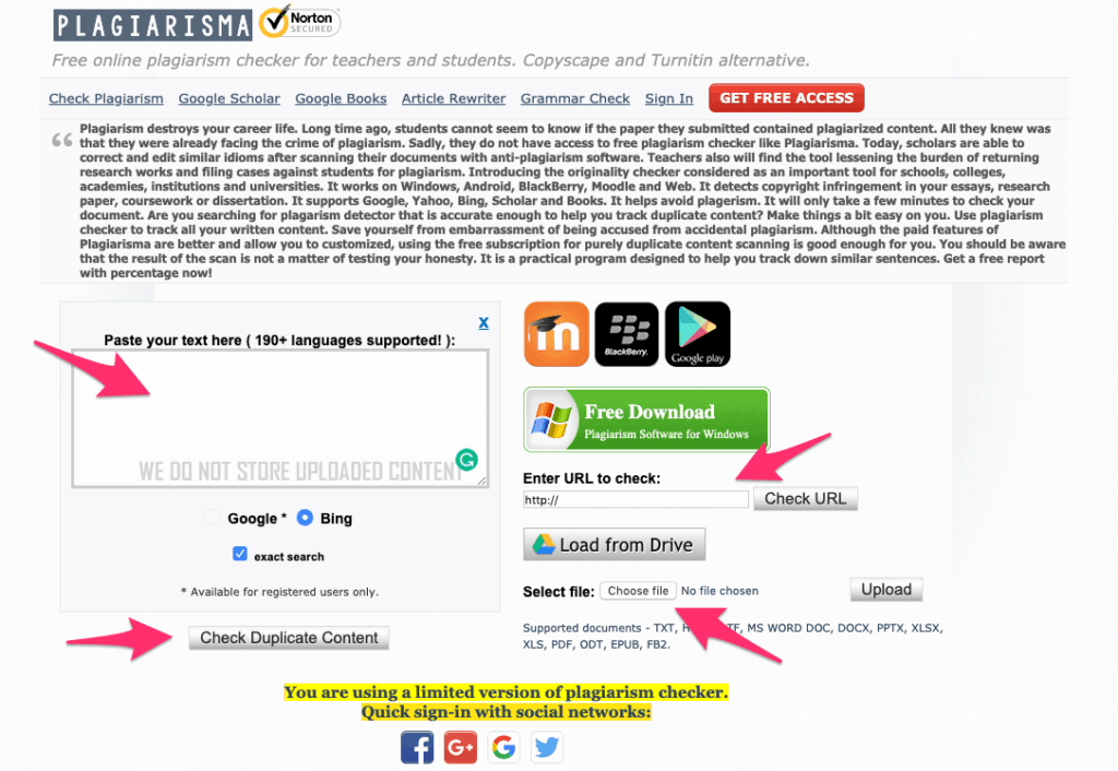 plagiarism checker free online teachers